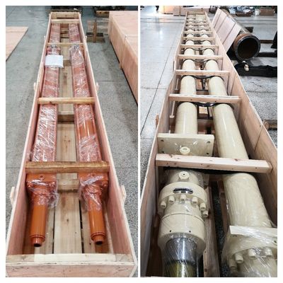 Met op maat gemaakte diameter 32 Mpa Testdruk Staalfabriek Zware hydraulische cilinders