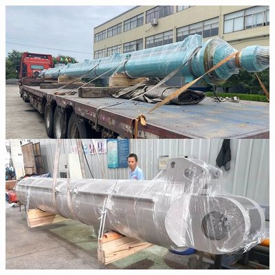 Luffing Gepersonaliseerde hydraulische cilinder enkel / dubbelwerkende zuigercilinder