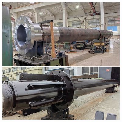 Robuuste constructie Hydraulische cilinder Chroomplating Zelfgeleide anti-rotatie